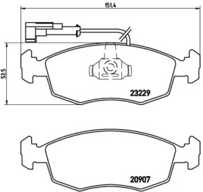 Комплект тормозных колодок BREMBO P 23 063