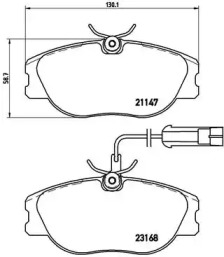 Комплект тормозных колодок BREMBO P 23 066