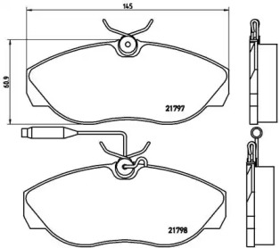 Комплект тормозных колодок BREMBO P 23 068