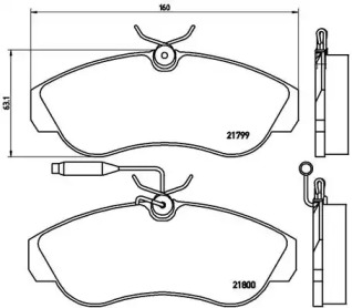 Комплект тормозных колодок BREMBO P 23 069