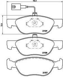 Комплект тормозных колодок BREMBO P 23 070