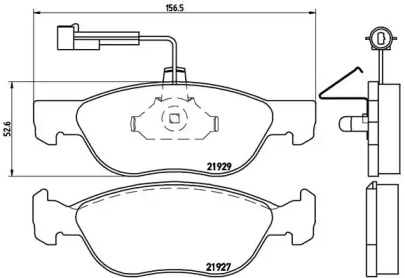 Комплект тормозных колодок BREMBO P 23 071