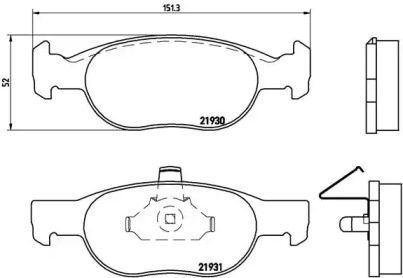 Комплект тормозных колодок BREMBO P 23 073