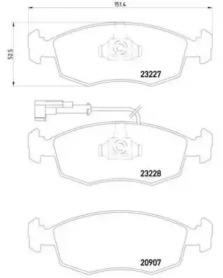 Комплект тормозных колодок BREMBO P 23 076