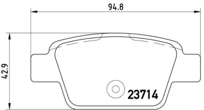 Комплект тормозных колодок BREMBO P 23 080