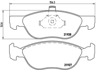 Комплект тормозных колодок BREMBO P 23 081