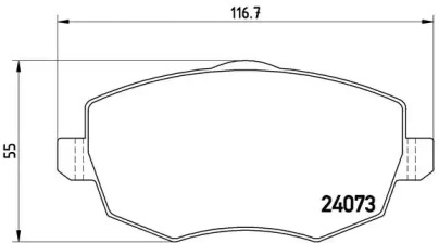 Комплект тормозных колодок BREMBO P 23 094