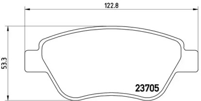 Комплект тормозных колодок BREMBO P 23 099