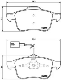 Комплект тормозных колодок BREMBO P 23 103