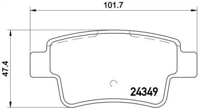 Комплект тормозных колодок BREMBO P 23 104