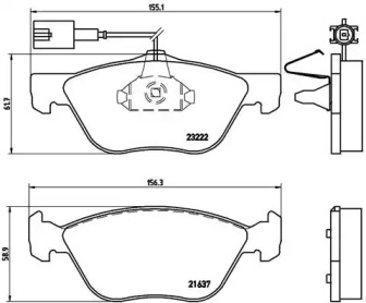 Комплект тормозных колодок BREMBO P 23 116