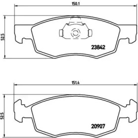 Комплект тормозных колодок BREMBO P 23 118