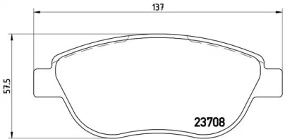 Комплект тормозных колодок BREMBO P 23 119