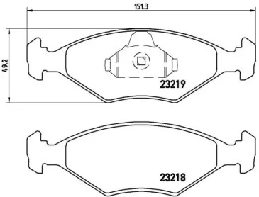 Комплект тормозных колодок BREMBO P 23 124