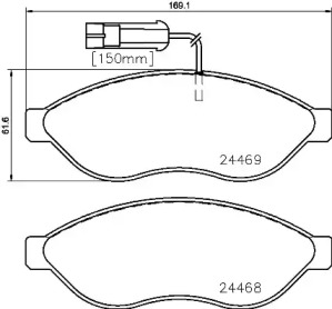 Комплект тормозных колодок BREMBO P 23 143