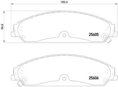 Комплект тормозных колодок BREMBO P 23 149