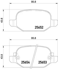 Комплект тормозных колодок BREMBO P 23 150