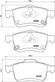 Комплект тормозных колодок BREMBO P 23 155