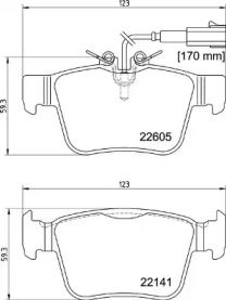 Комплект тормозных колодок BREMBO P 23 180