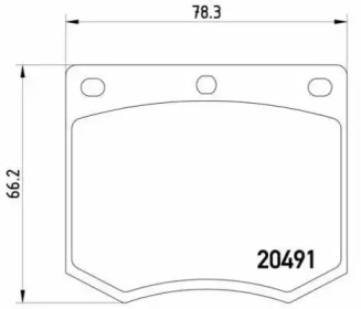 Комплект тормозных колодок BREMBO P 24 002