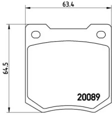 Комплект тормозных колодок BREMBO P 24 003