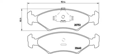 Комплект тормозных колодок BREMBO P 24 006