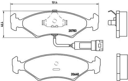 Комплект тормозных колодок BREMBO P 24 012