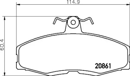 Комплект тормозных колодок BREMBO P 24 013