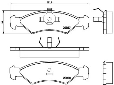 Комплект тормозных колодок BREMBO P 24 016