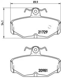 Комплект тормозных колодок BREMBO P 24 021