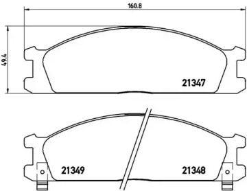 Комплект тормозных колодок BREMBO P 24 026