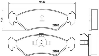 Комплект тормозных колодок BREMBO P 24 028