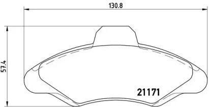 Комплект тормозных колодок BREMBO P 24 029