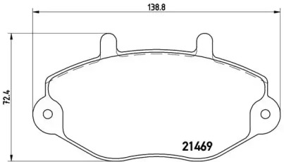 Комплект тормозных колодок BREMBO P 24 033