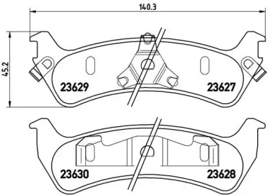 Комплект тормозных колодок BREMBO P 24 042