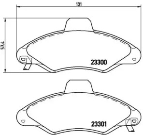 Комплект тормозных колодок BREMBO P 24 045