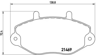 Комплект тормозных колодок BREMBO P 24 050