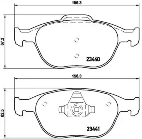 Комплект тормозных колодок BREMBO P 24 058