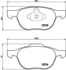 Комплект тормозных колодок BREMBO P 24 061