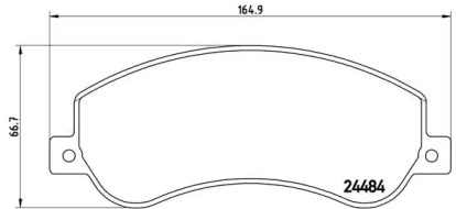 Комплект тормозных колодок BREMBO P 24 064