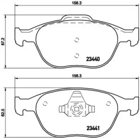 Комплект тормозных колодок BREMBO P 24 071