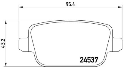 Комплект тормозных колодок BREMBO P 24 075