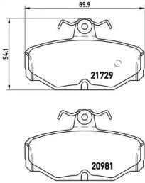 Комплект тормозных колодок BREMBO P 24 079