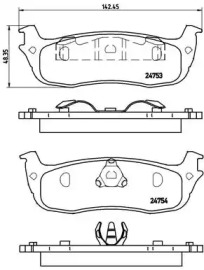 Комплект тормозных колодок BREMBO P 24 083