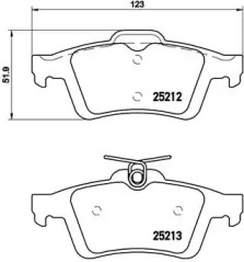 Комплект тормозных колодок BREMBO P 24 148