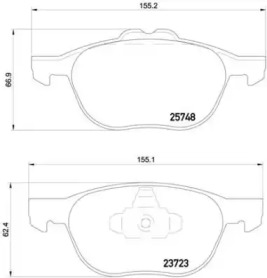 Комплект тормозных колодок BREMBO P 24 158