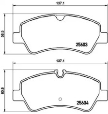 Комплект тормозных колодок BREMBO P 24 160