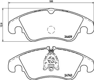 Комплект тормозных колодок BREMBO P 24 161