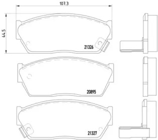 Комплект тормозных колодок BREMBO P 28 004