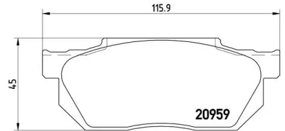 Комплект тормозных колодок BREMBO P 28 006